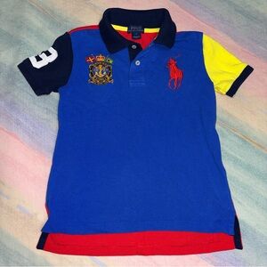 Polo Ralph Lauren Kids Marine Supply Collar Big Pony Shirt Size 7